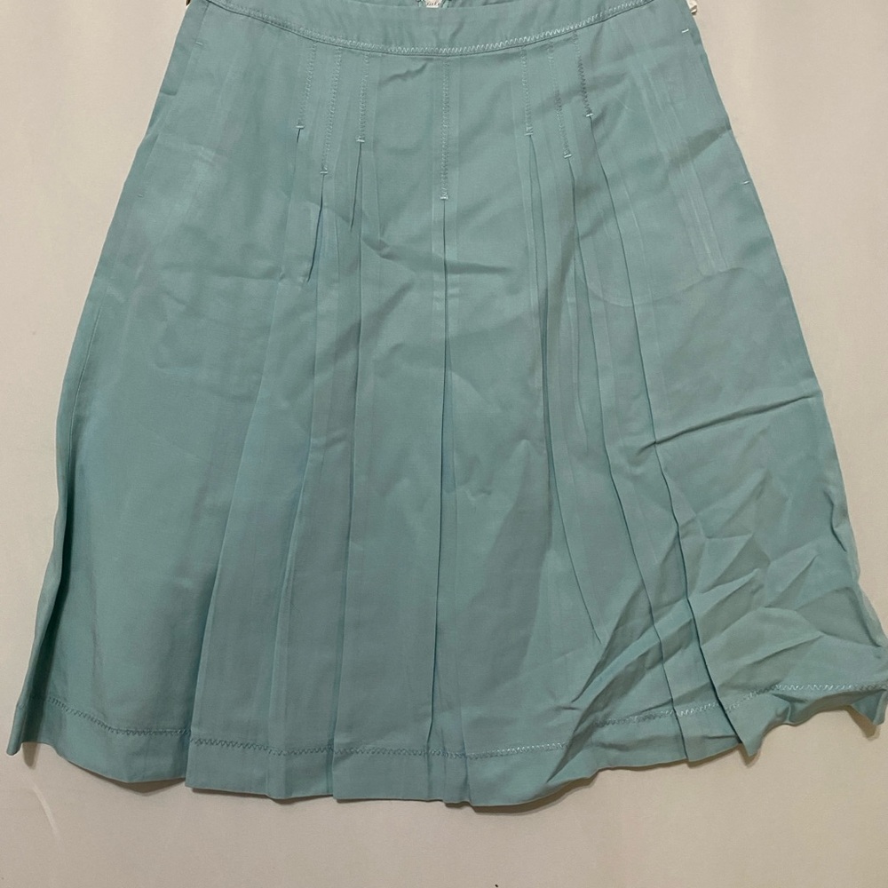 J. Jill Green A-Line Pleated Skirt